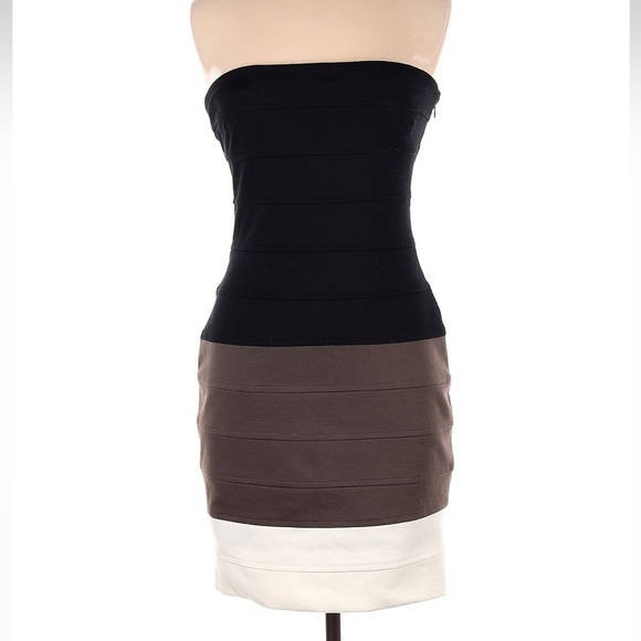 Vintage Cache Strapless Bodycon Bandage Cocktail Party Fitted Dress Size 6 S - Picture 6 of 6